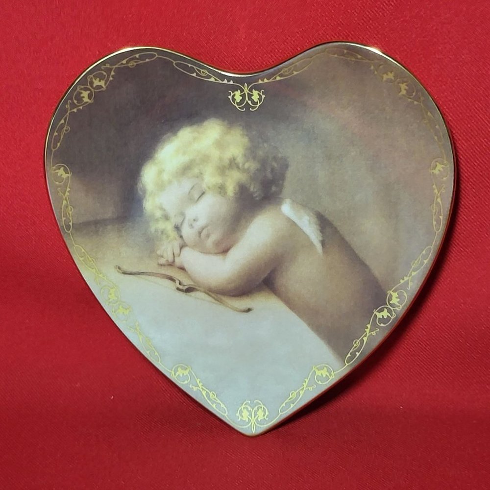 Vintage Bradford Exchange Sweet Slumber Heart Decorative Plate No 1535A 1996